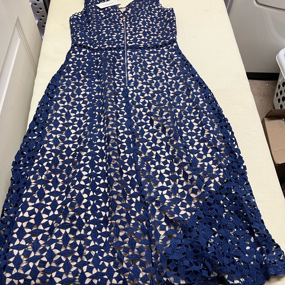 NWT Francesca’s Miami XS blue lace midi dress - Picture 8 of 13